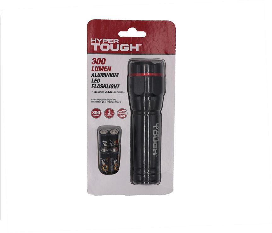 Hyper Tough 300 Lumen LED Torch DIY ASDA   