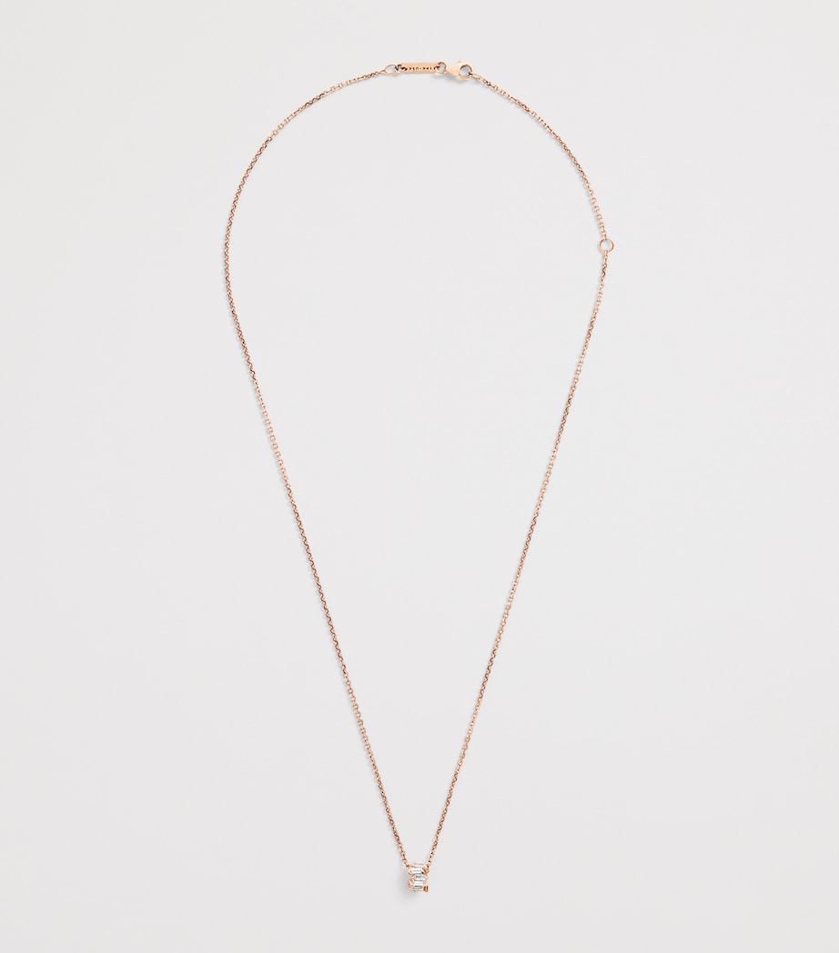 Suzanne Kalan rose gold diamond pendant necklace (British brand)