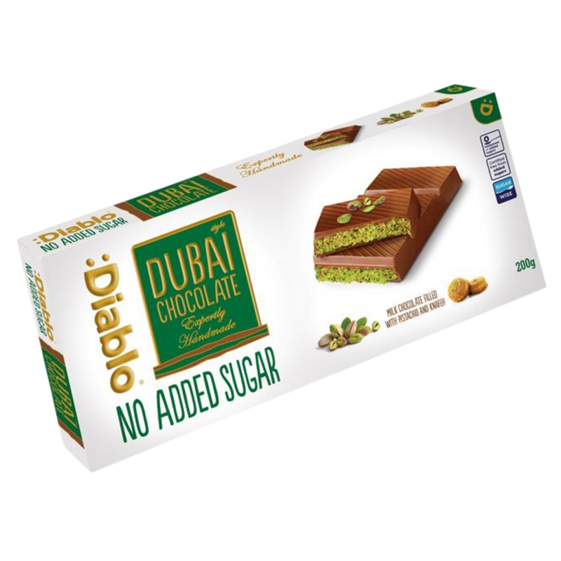 Diablo Dubai chocolate bar 200g - British product