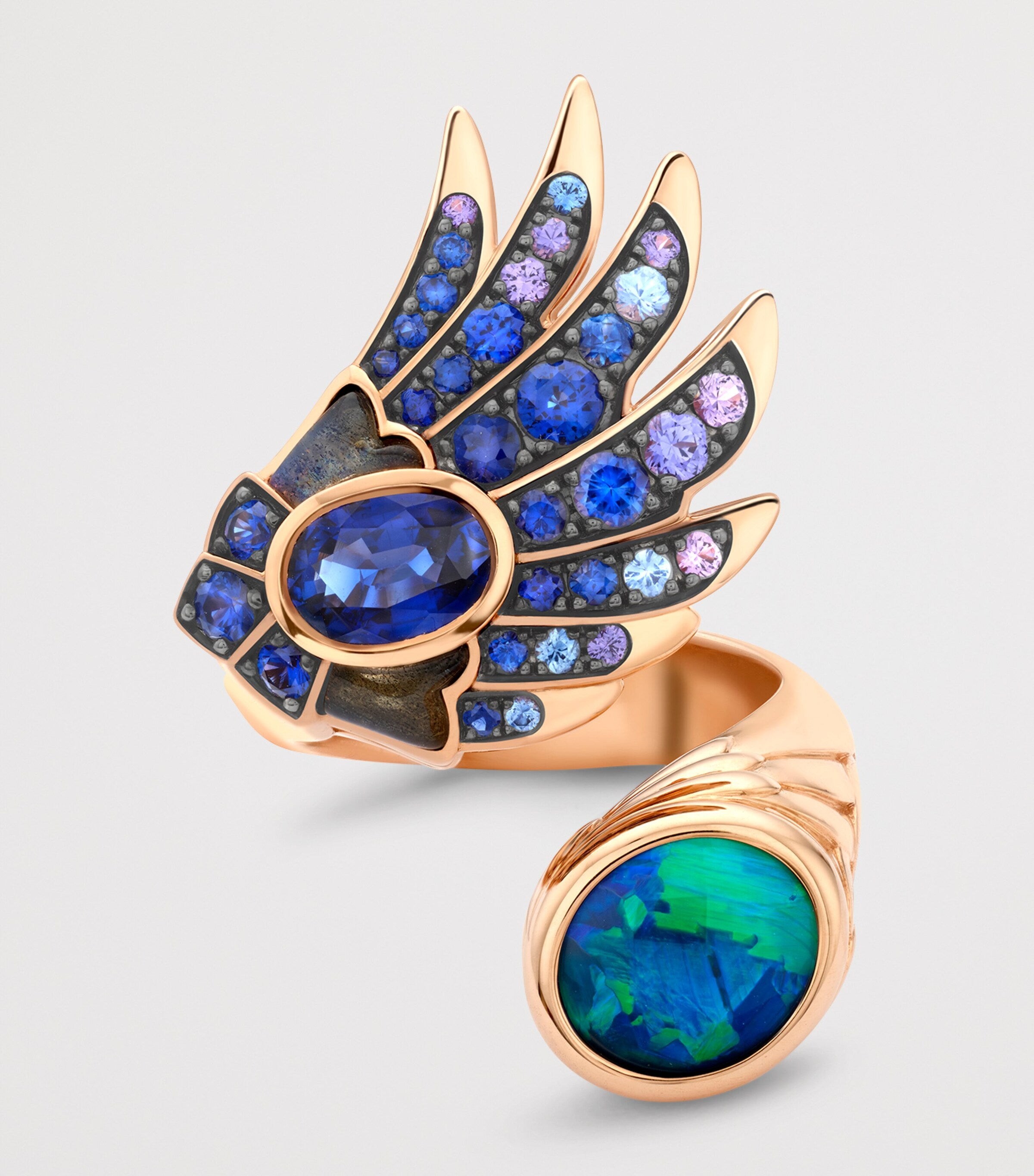 Boodles opal and sapphire Gemini ring, UK version