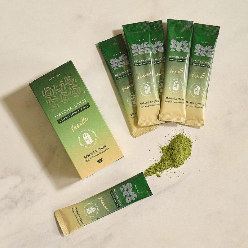 OMGTEA Matcha Latte Vanilla 6 Sachets, UK version