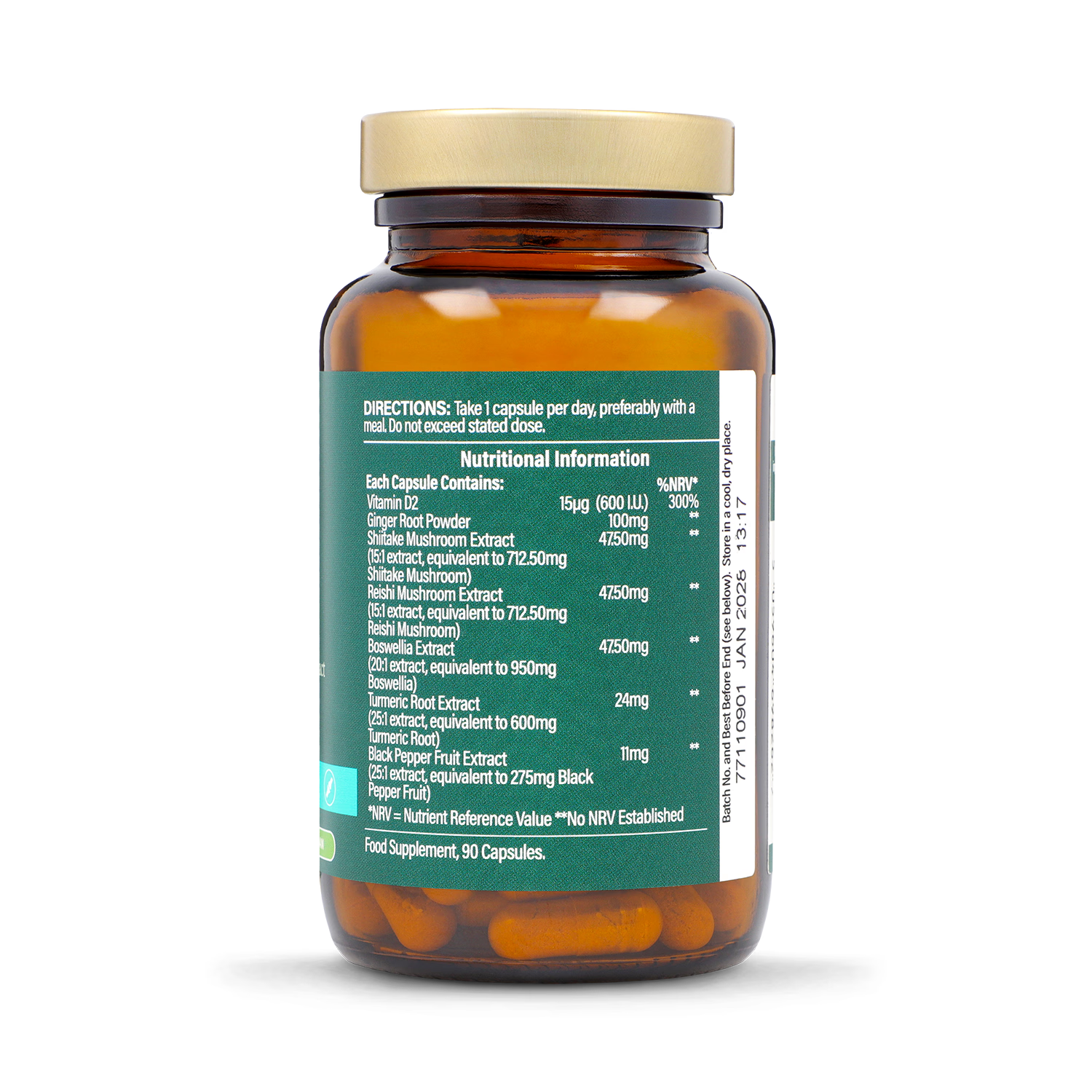 Holland & Barrett turmeric complex 90 capsules, imported from the UK