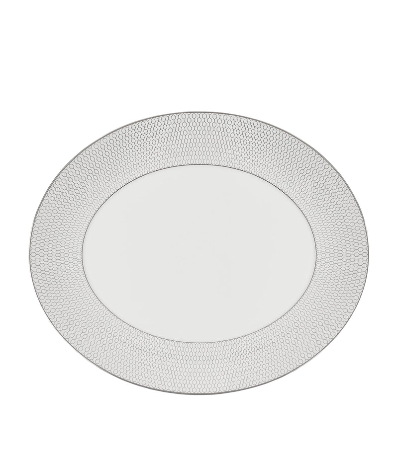 Wedgwood Gio Platinum oval serving platter 33cm (British brand)