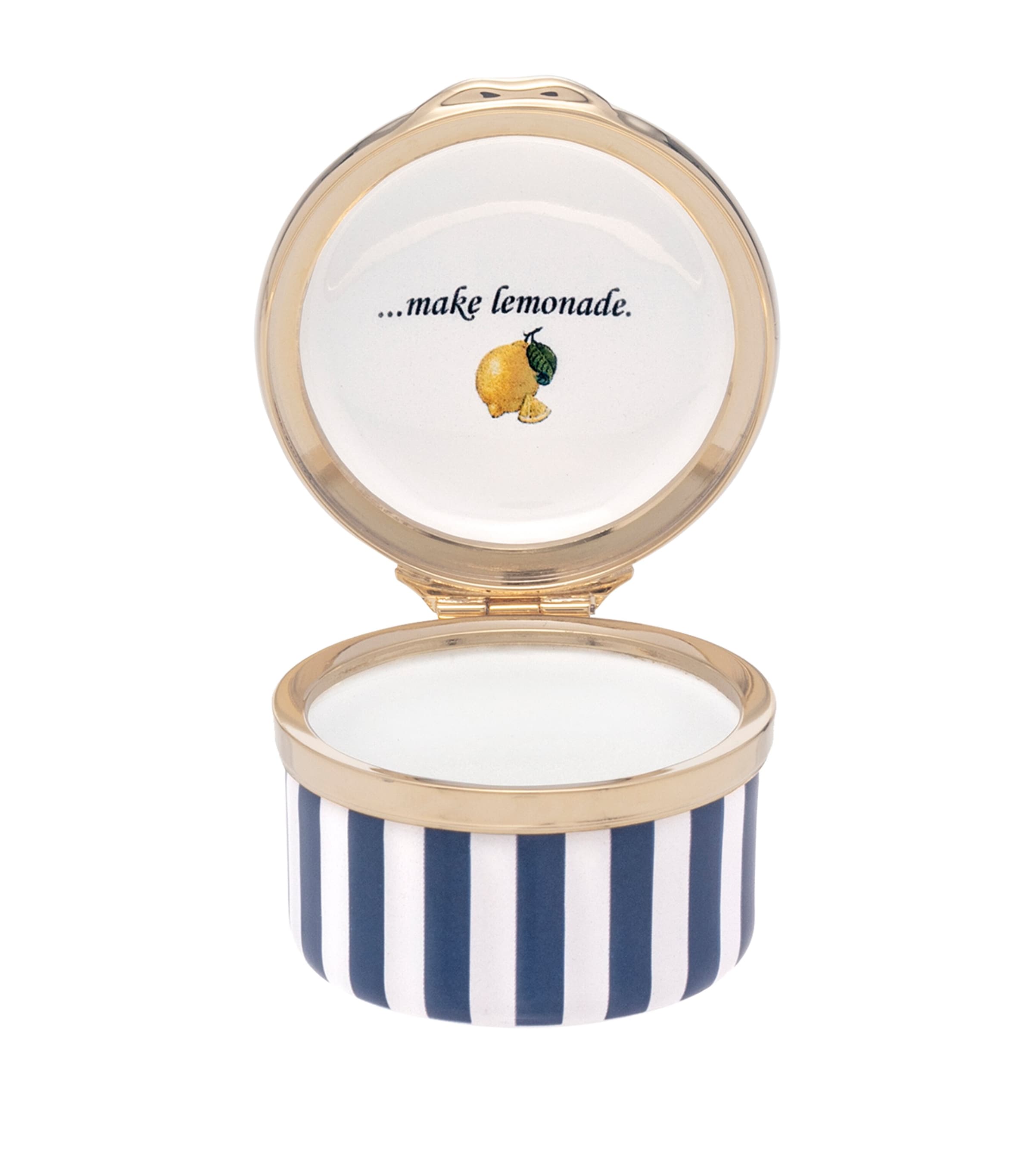 Halcyon Days When Life Gives You Lemons enamel box, UK version