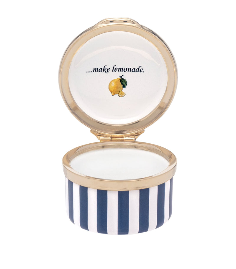 Halcyon Days When Life Gives You Lemons enamel box, UK version