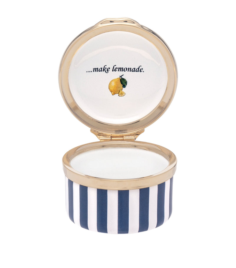 Halcyon Days When Life Gives You Lemons enamel box, UK version