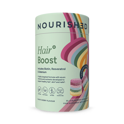 Holland & Barrett Nourished Hair+ Boost Nutrient Stacks Gummies 30 Gummies- Buy online at McGrocer