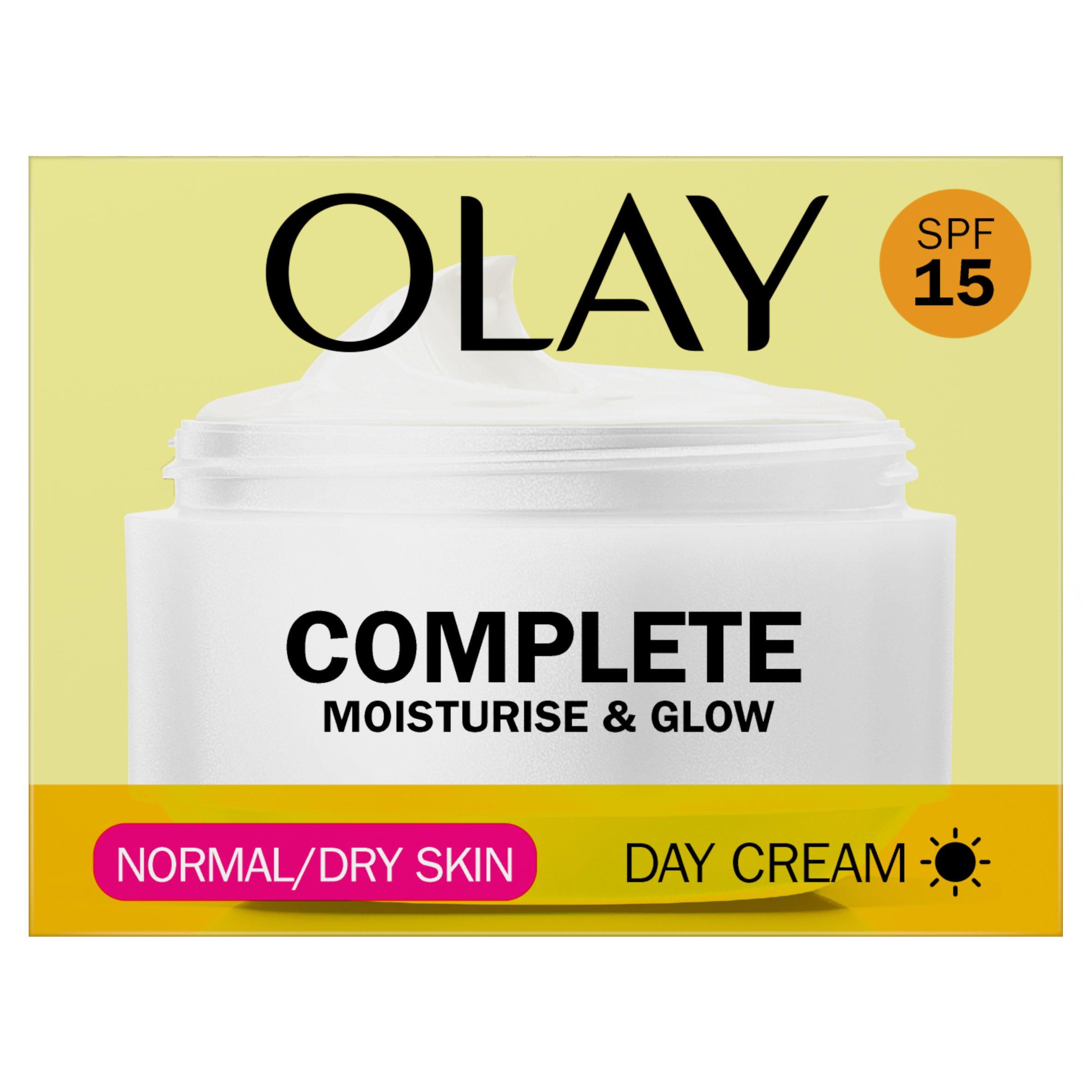 Olay Complete Moisturise & Glow Day Cream with SPF15 For Healthy Glowing Skin 50ml All Sainsburys   