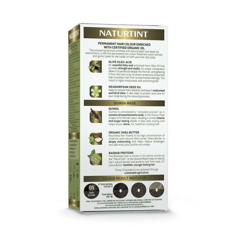 Naturtint permanent hair colour 6N dark blonde (British brand)