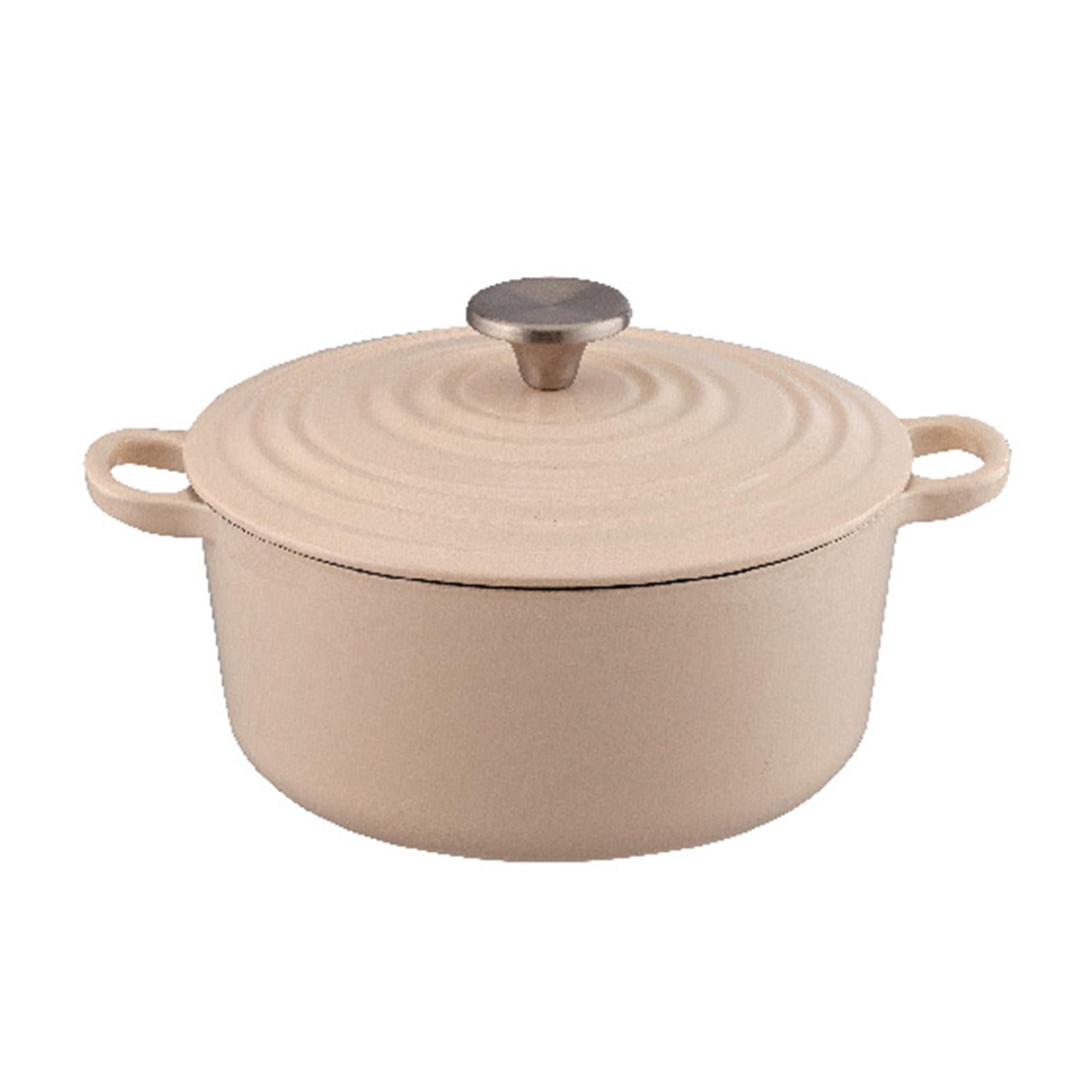 Sainsbury's Collection Cast Iron Casserole Dish Cream 3.3L cookware Sainsburys   