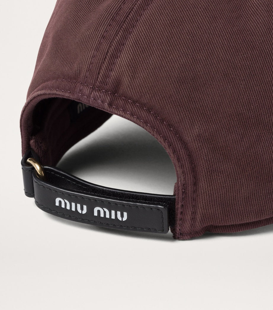 Miu Miu drill baseball cap (British brand)