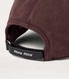 Miu Miu drill baseball cap (British brand)