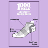 1000 Mile Tactel trainer double layer socks - British product
