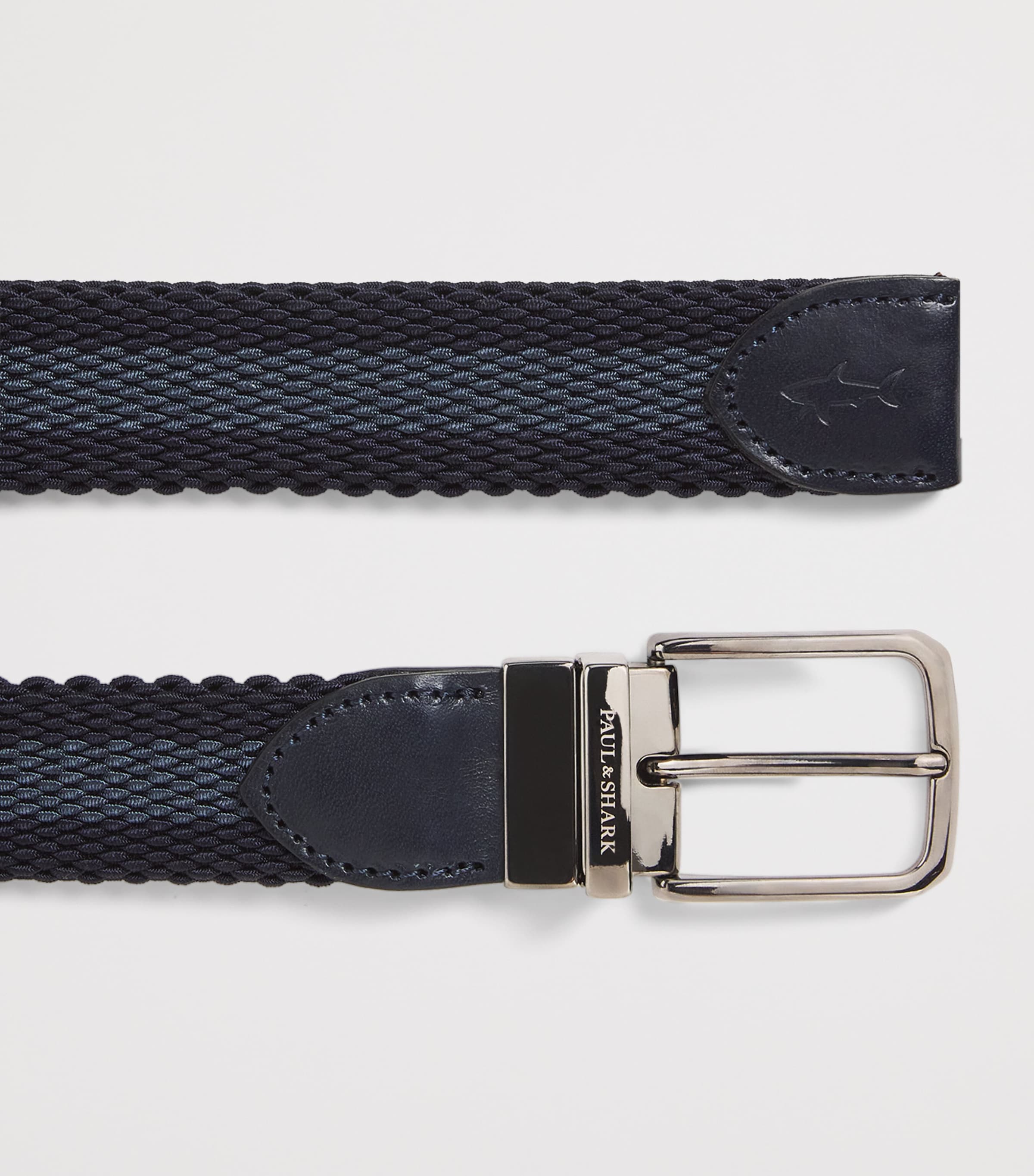 Paul & Shark reversible belt cotton-leather woven 2.5cm, UK version