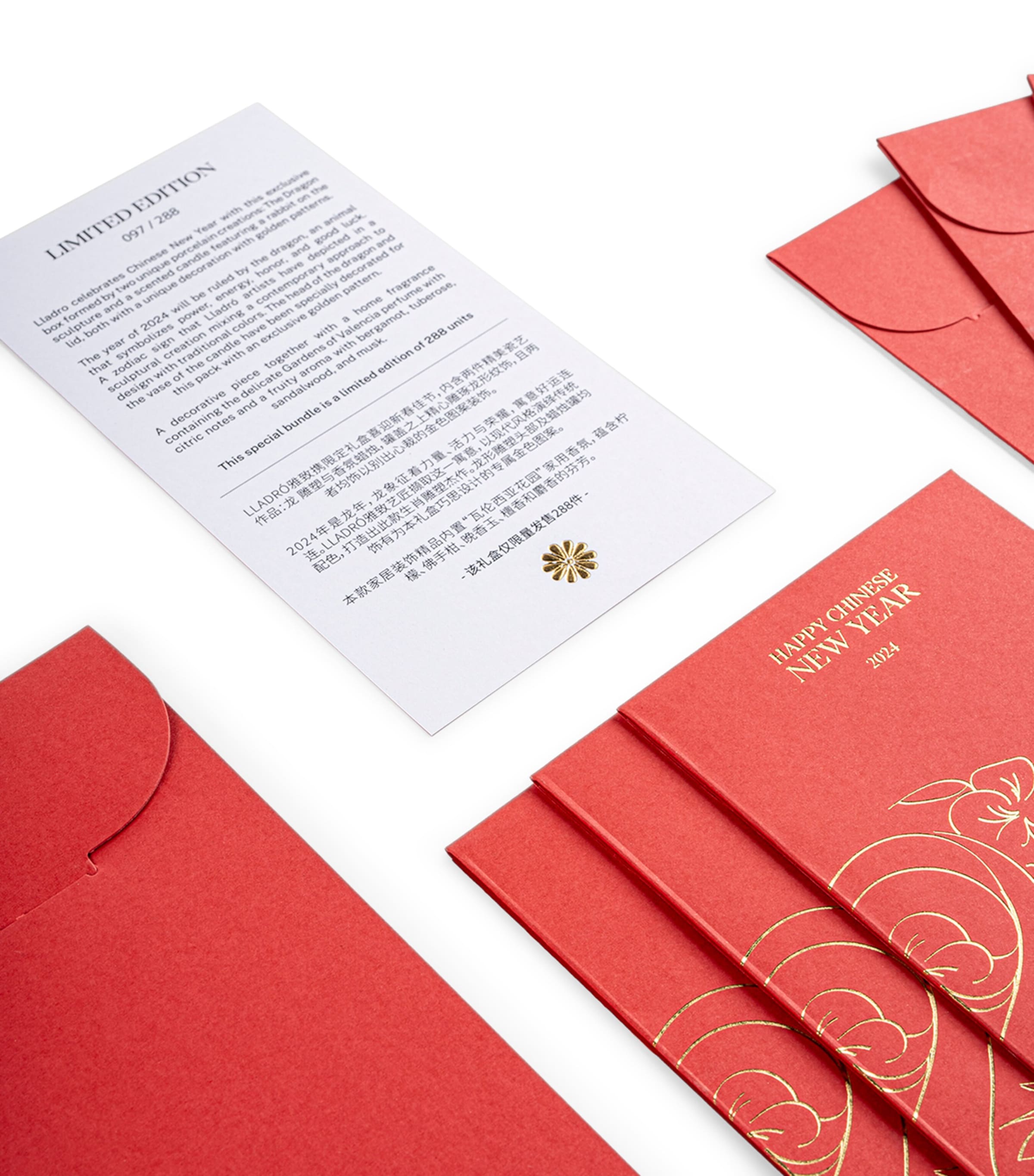 Lladró Year of the Dragon home gift set, UK version