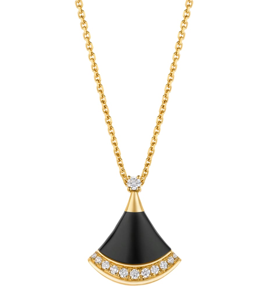 Bvlgari Divas' Dream necklace onyx diamonds yellow gold, UK version