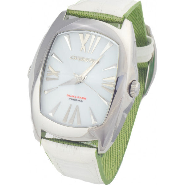 Chronotech green men's watch with leather strap, imported from the UK