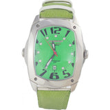 Chronotech green men's watch with leather strap, imported from the UK