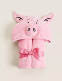 Pure Cotton Percy Pig™ Kids Hooded Towel Bathroom M&S   