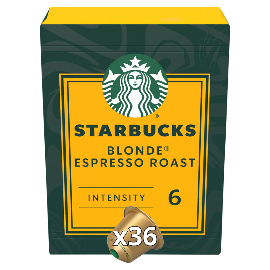 Starbucks Blonde Espresso Roast 36 Aluminium Capsules 188g GOODS ASDA   