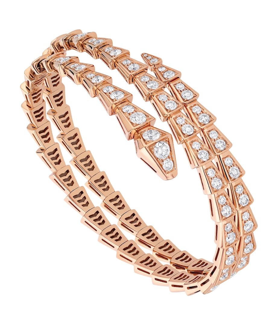 Bvlgari Serpenti Viper bracelet in rose gold with diamonds - British product
