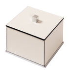 Giobagnara small leather Firenze box with polished metal - British product