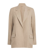 Unlined Linen Blazer for Summer with Regular Fit