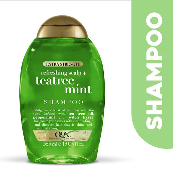 OGX Refreshing Scalp+ Teatree Mint Shampoo 385ml GOODS Superdrug   