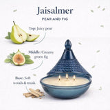 Candlelight Blue Jaisalmer tagine glass candle (British brand)