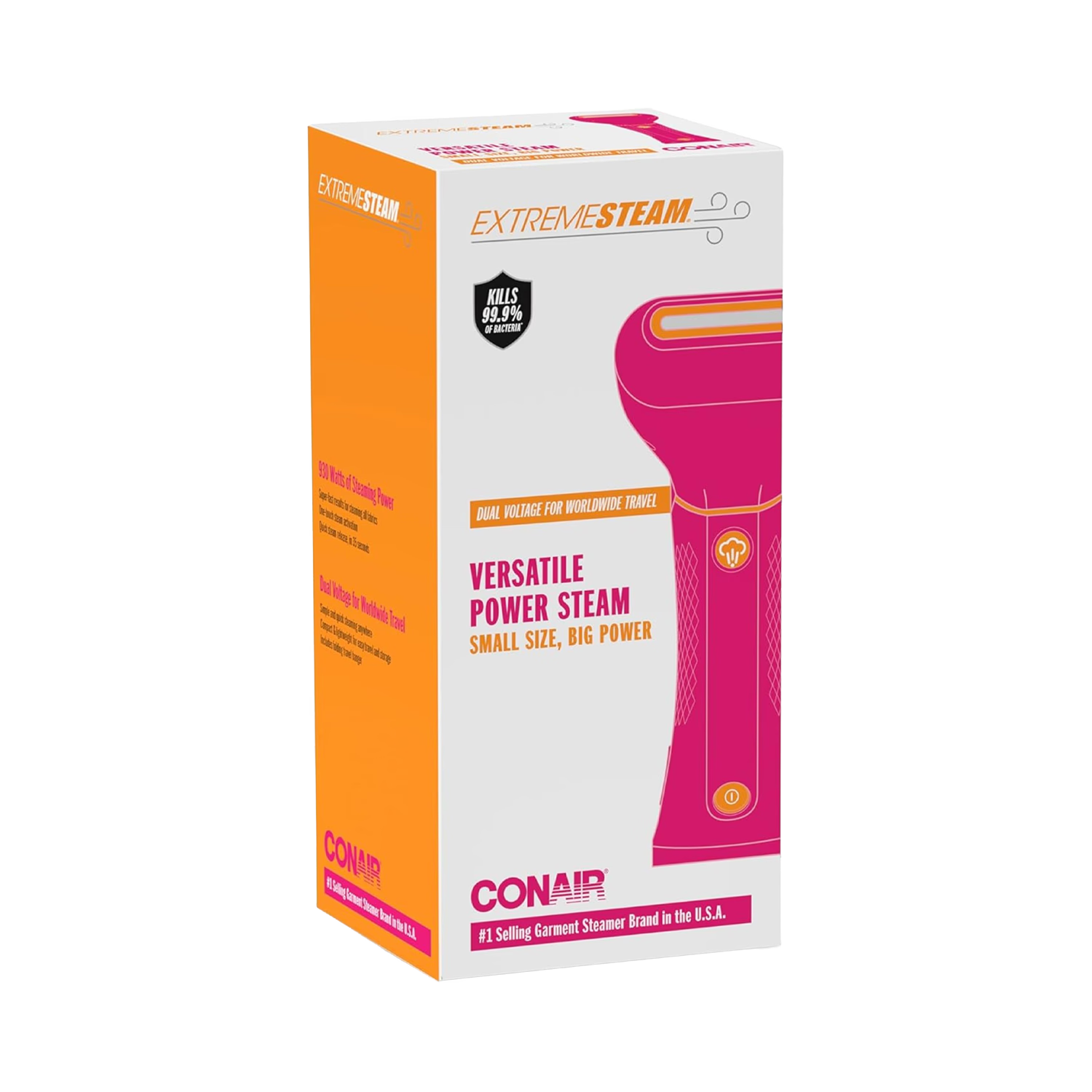 Conair Power Steam steamer in pink - British product