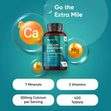 WeightWorld Calcium Magnesium Zinc supplement 400 vegan tablets, imported from the UK