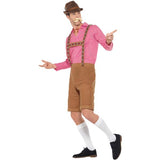 Smiffys Mr Bavarian costume red and brown shirt lederhosen, UK version