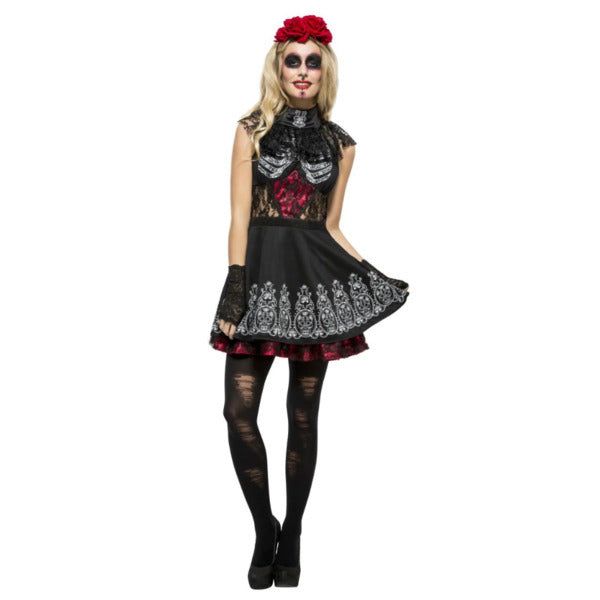 Fever Day of the Dead Costume X Small (UK 4-6) GOODS Superdrug   