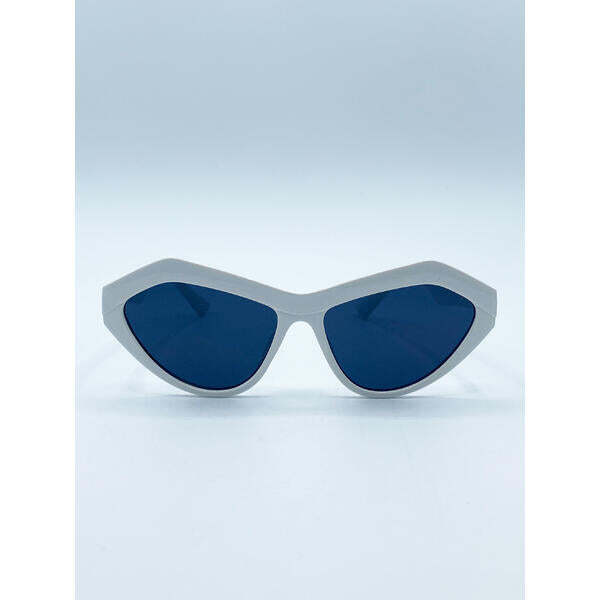 SVNX angular sunglasses white frame black lens UV400, imported from the UK