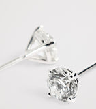 Harrods white gold diamond stud earrings 1.00ct (British brand)