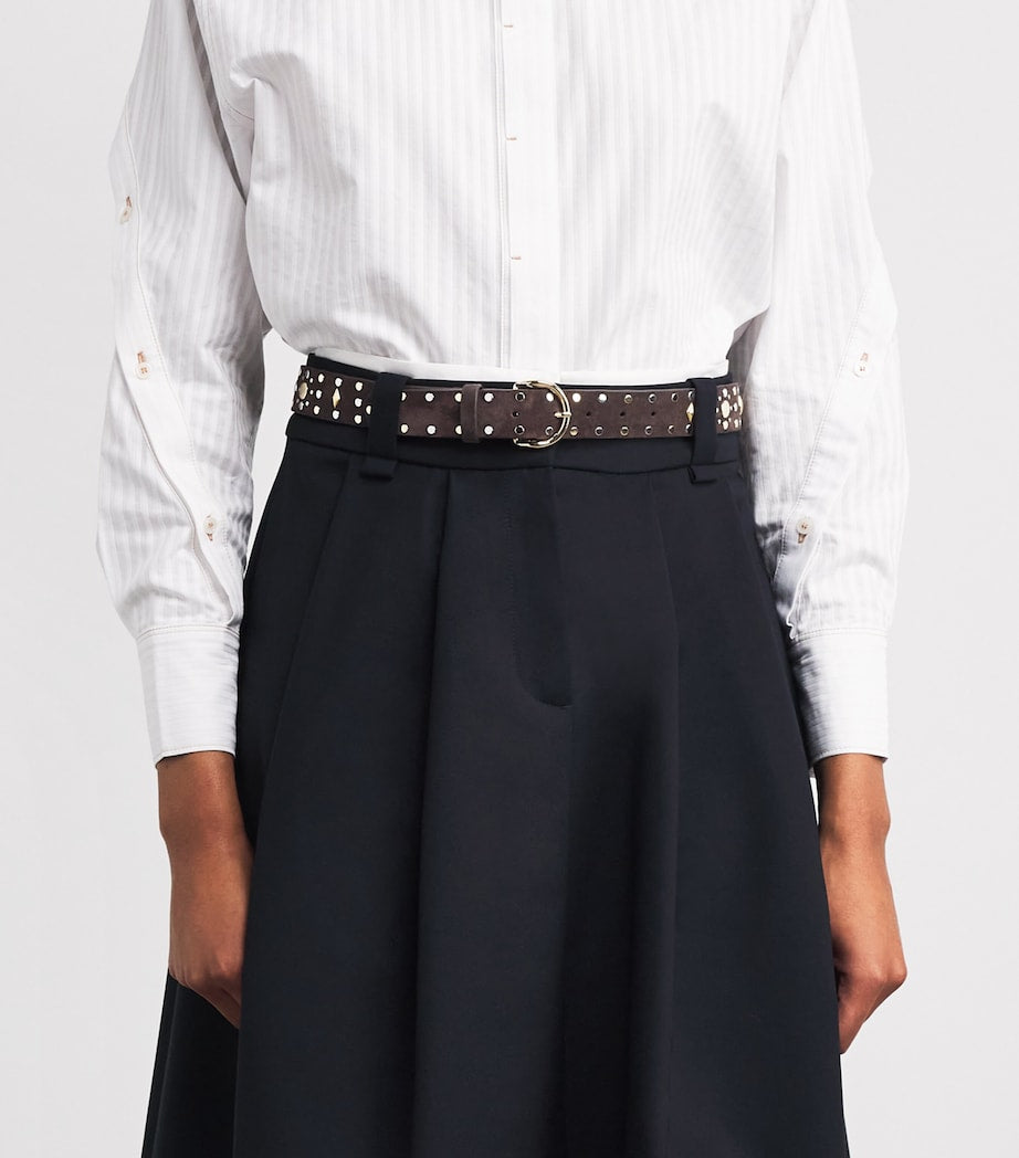 Sandro Paris leather rivet belt 3cm (British brand)
