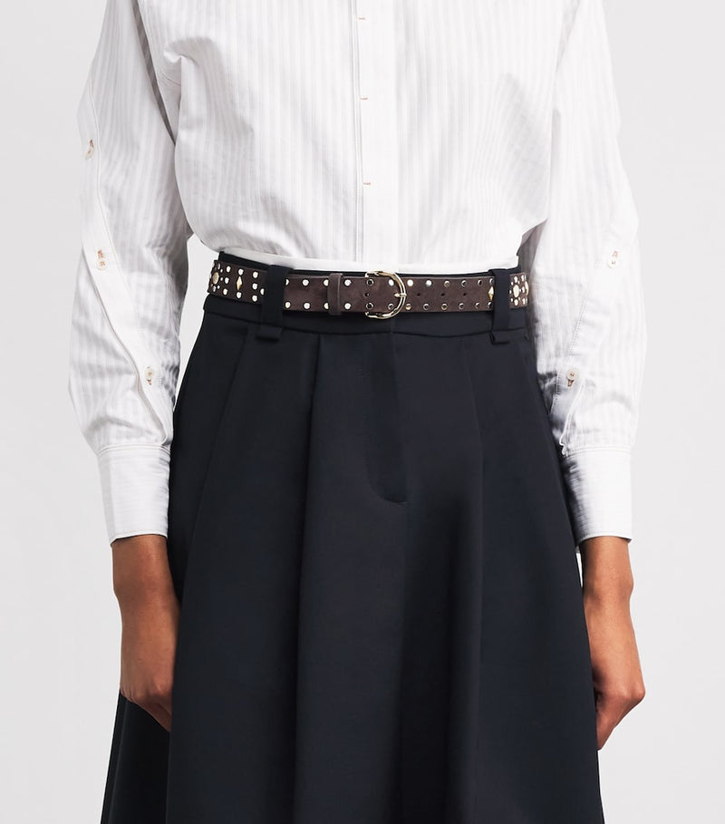 Sandro Paris leather rivet belt 3cm (British brand)