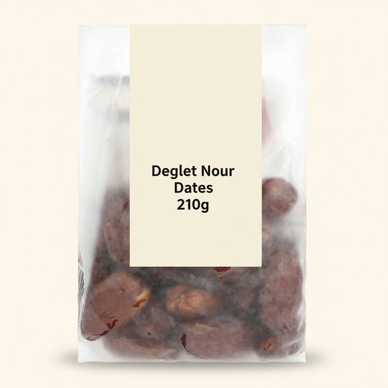Holland & Barrett Deglet Nour Dates 210g, imported from the UK
