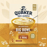 Quaker Oat So Simple Big Bowl Golden Syrup Porridge Sachets Cereal   6 per pack Food Cupboard M&S   