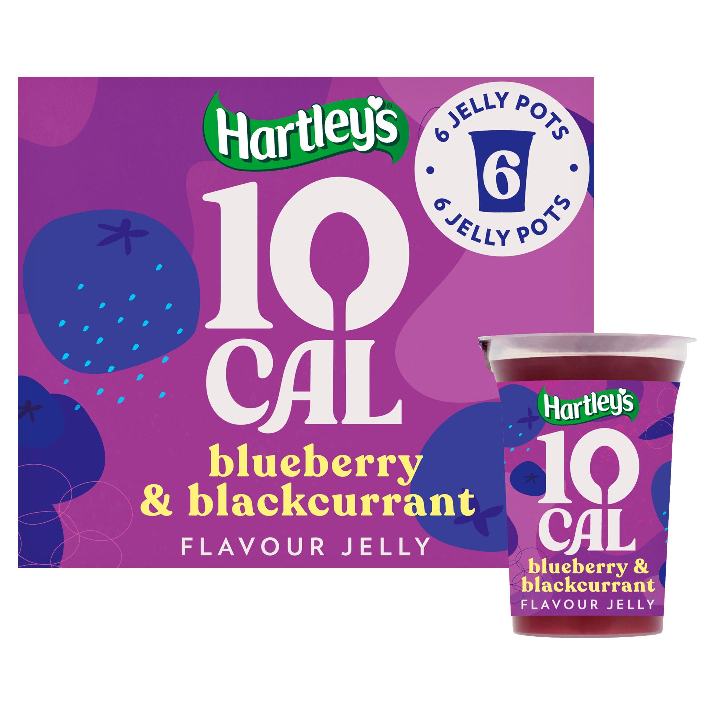 Hartley's 10 Cal Blueberry & Blackcurrant Flavour Jelly 6x175g GOODS Sainsburys   