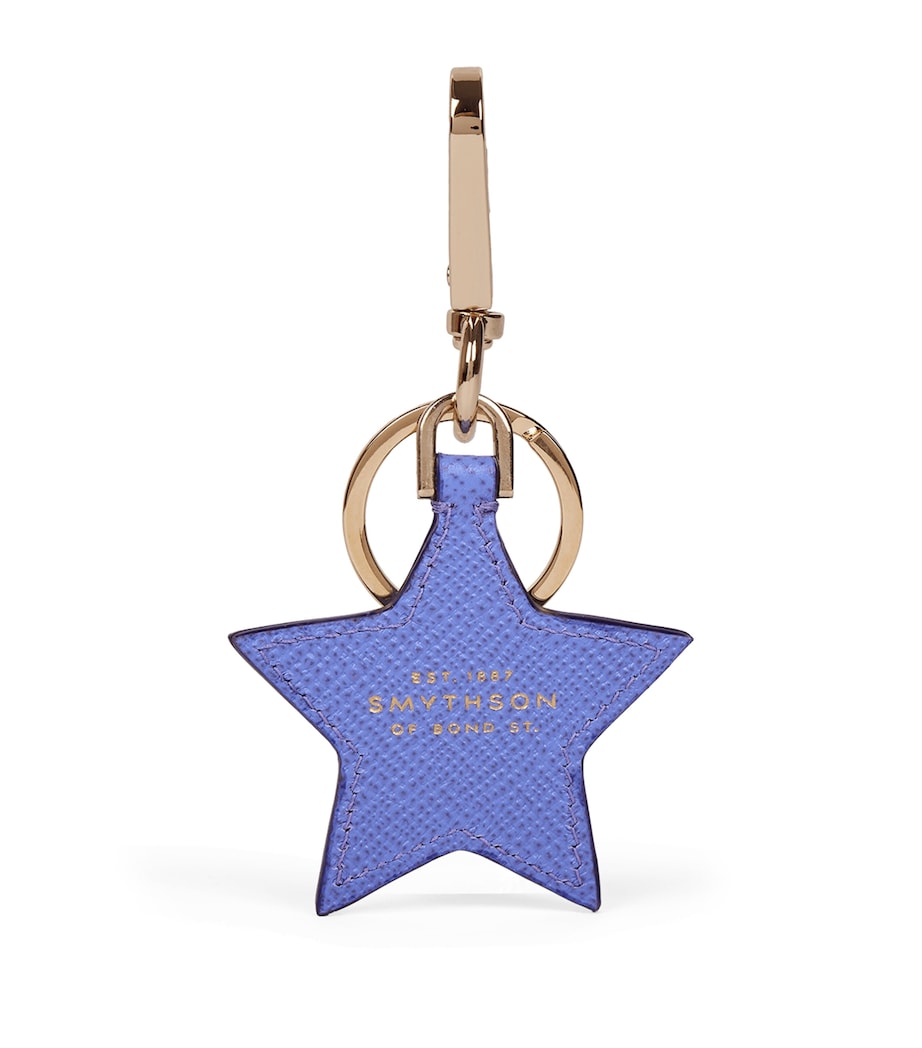 Smythson Panama Leather Star Keyring (British brand)