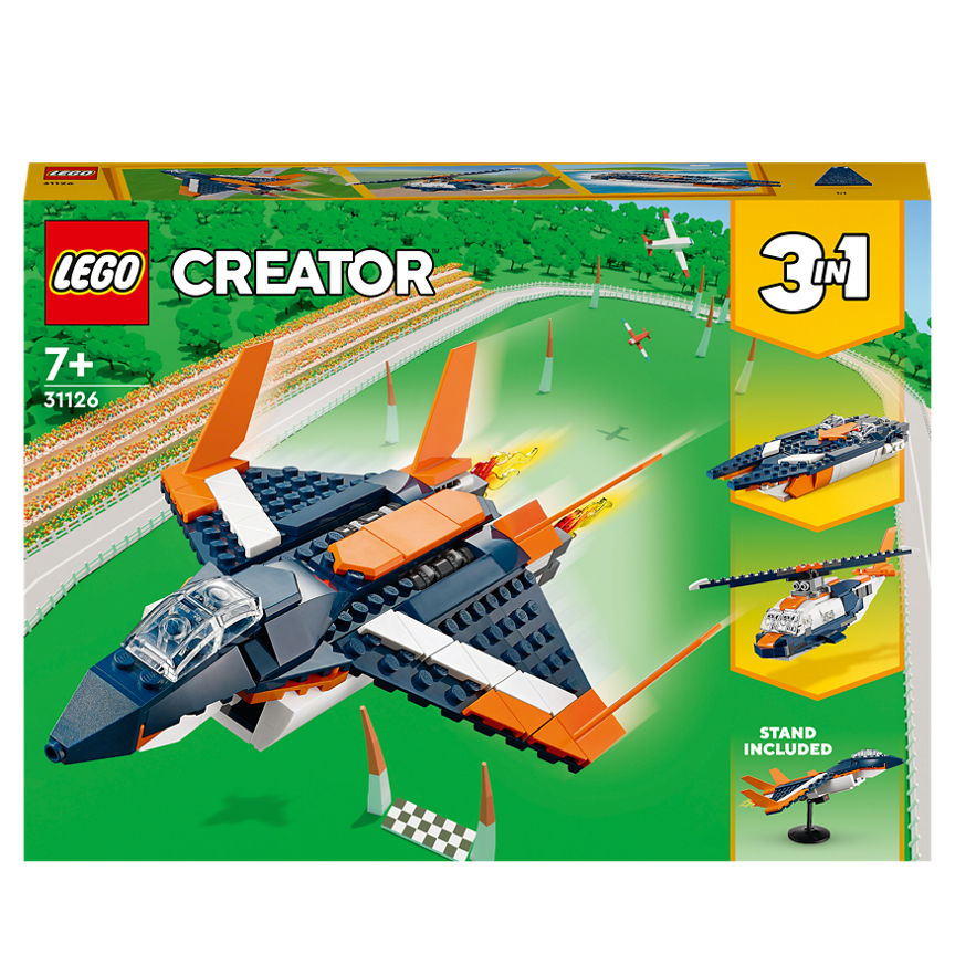 LEGO Creator 3in1 Supersonic Jet & Boat Set 31126