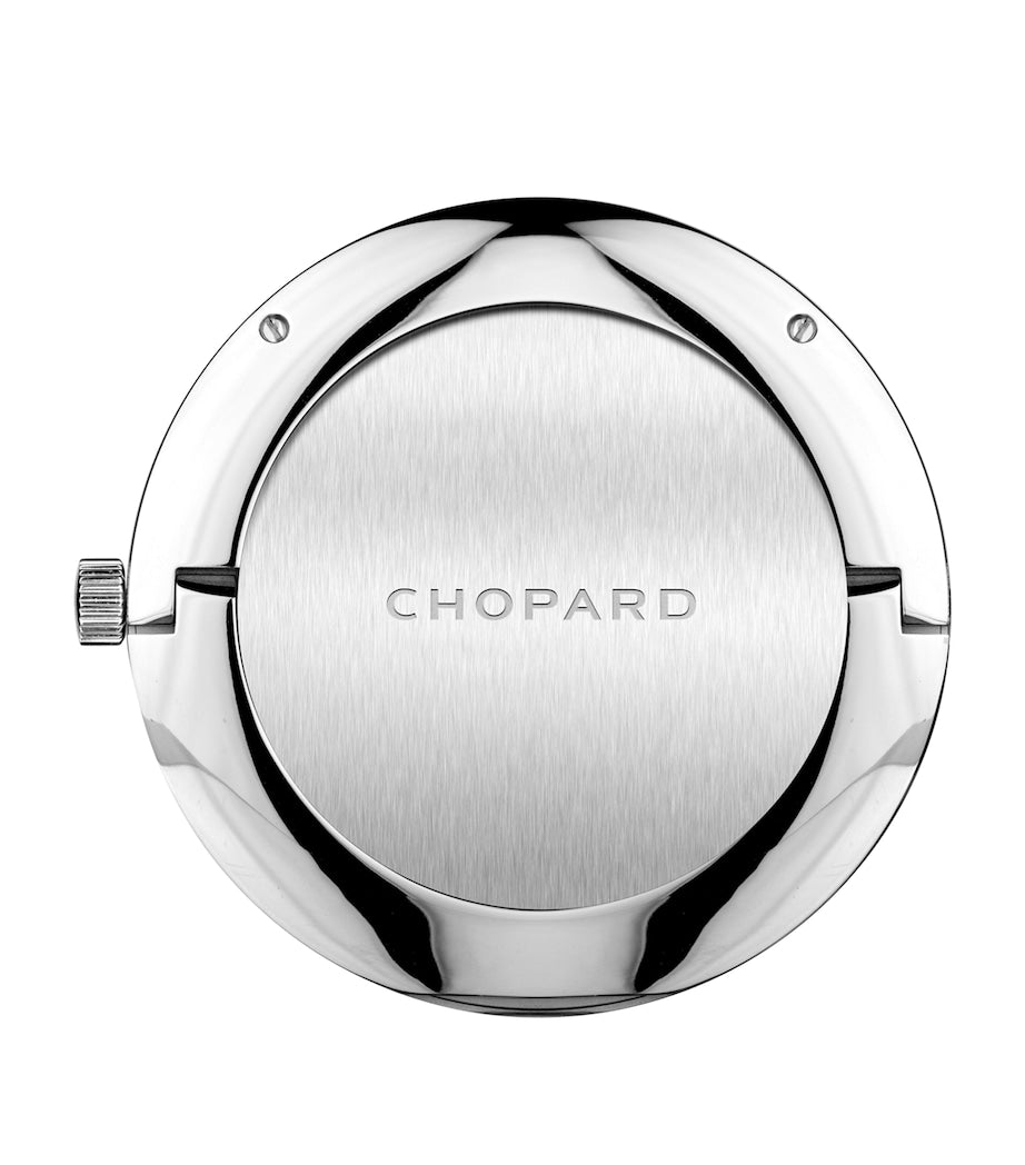 Chopard classic table clock stainless steel Roman numerals, UK version