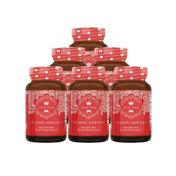 True Veda Organic Moringa extract 10:1 360 capsules (British brand)