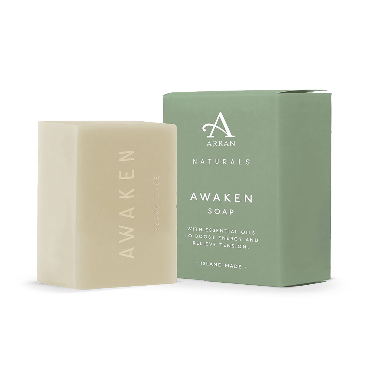 ARRAN Naturals Awaken Mint & Eucalyptus Soap 150g, UK version