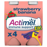 Actimel Kids Strawberry Banana Yoghurt Drink   4 x 100g