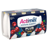 Actimel Plus 100% Vitamin D Cherry & Elderberry Immunity Yoghurt   8 x 100g