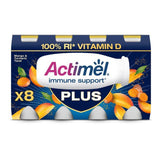 Actimel Plus 100% Vitamin D Mango & Turmeric Immunity Yoghurt Drink   8 x 100g