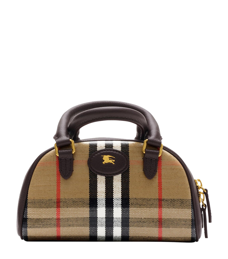 Burberry Mini Canvas Highlands Bowling Bag - British product