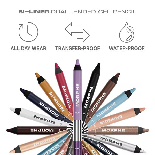 Morphe Bi-Liner Dual-Ended Gel Pencil Now Or Later, imported from the UK